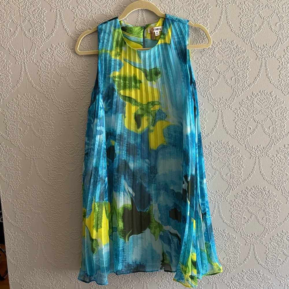 BB Dakota Multicolor Watercolor Dress